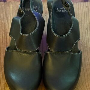 Dansko Black Leather Sandals